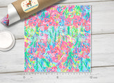 Lilly Inspired Fansea Pattern Adhesive Vinyl L054